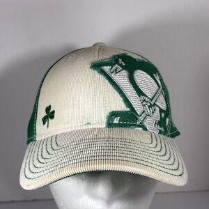 RARE Reebok Pittsburgh Penguins White‎ & Green Shamrock NHL Hat S/M